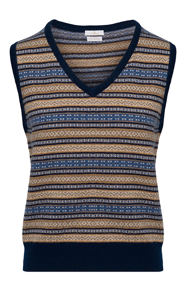 Ladies House of Bruar Cashmere Fairisle Slipover