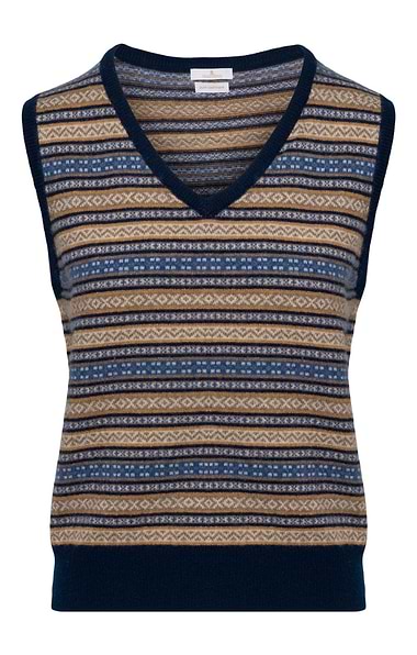 Ladies House of Bruar Cashmere Fairisle Slipover