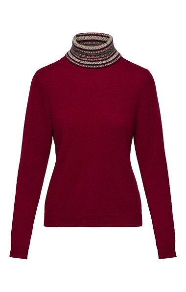 Ladies House of Bruar Cashmere Fairisle Roll Neck