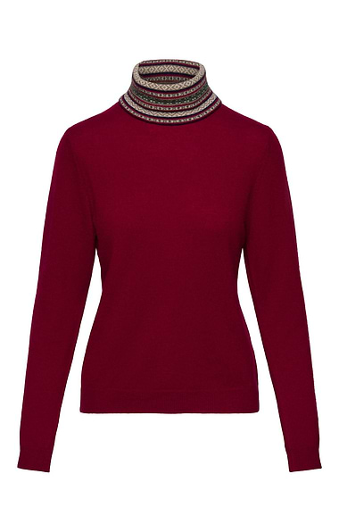 Ladies House of Bruar Cashmere Fairisle Roll Neck
