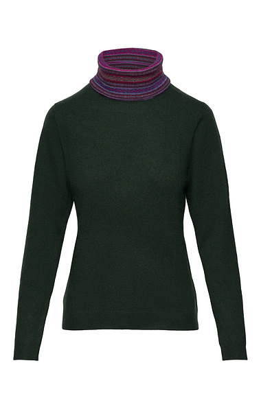 Ladies House of Bruar Cashmere Fairisle Roll Neck