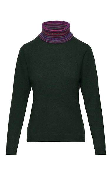 Ladies House of Bruar Cashmere Fairisle Roll Neck