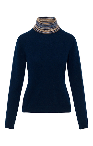 Ladies House of Bruar Cashmere Fairisle Roll Neck