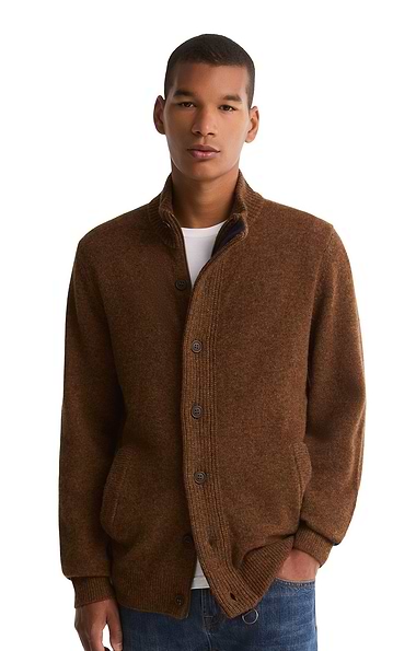Men's Barbour Essential Patch Zip Through Cardigan