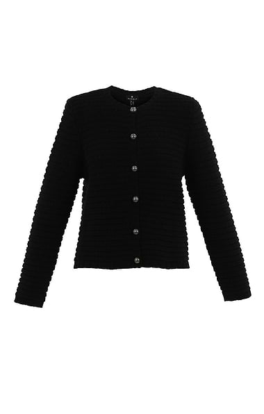Ladies Marble Textured Knit Cardigan