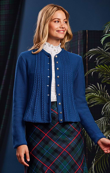Ladies Cable Back Cardigan