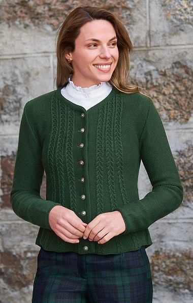 Ladies Cable Back Cardigan