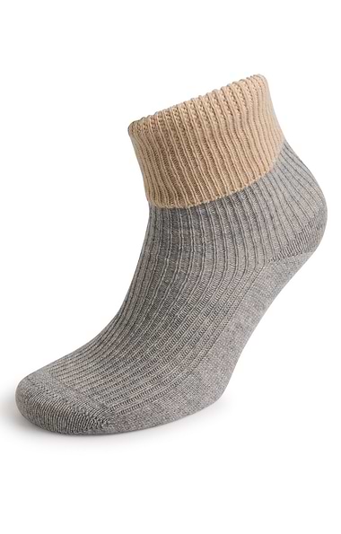 Ladies Cashmere Contrast Sock