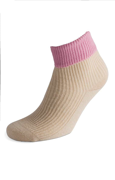 Ladies Cashmere Contrast Sock