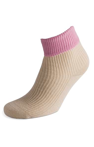 Ladies Cashmere Contrast Sock