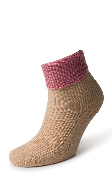 Ladies Cashmere Contrast Sock