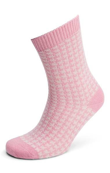 Ladies Cashmere Houndstooth Socks