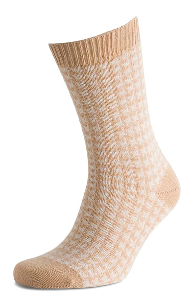 Ladies Cashmere Houndstooth Socks