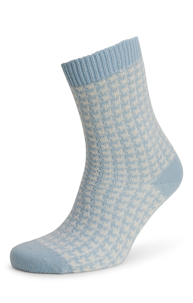 Ladies Cashmere Houndstooth Socks