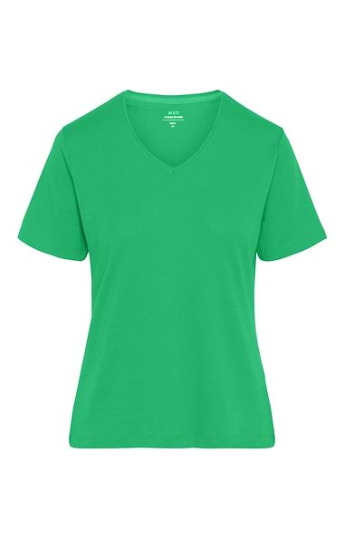 Ladies Plain V Neck Short Sleeved Tee