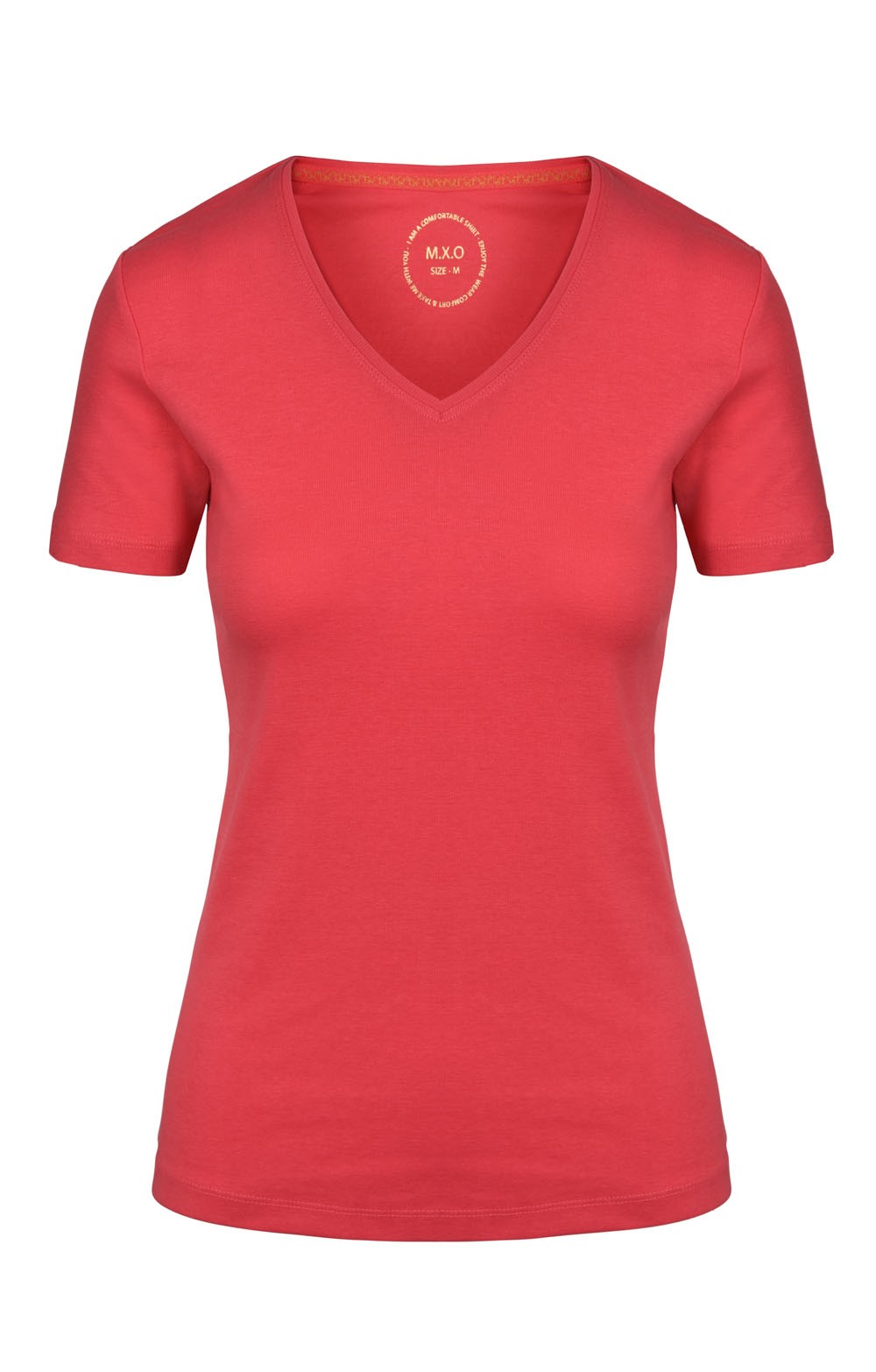 Ladies Plain V Neck Short Sleeved Tee