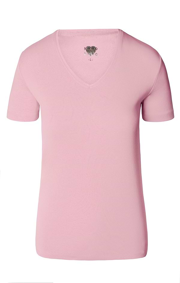 Ladies Plain V Neck Short Sleeved Tee
