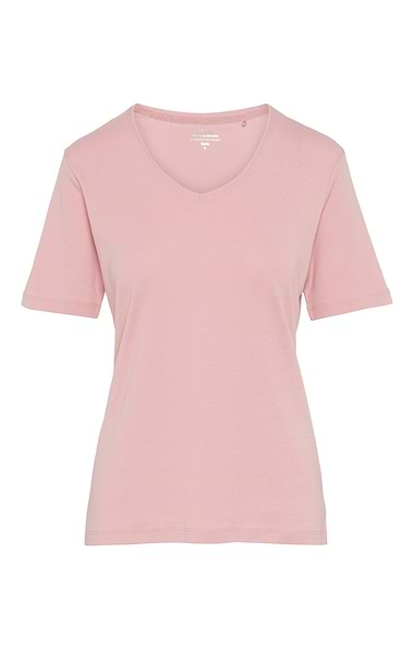 Ladies Plain V Neck Short Sleeved Tee