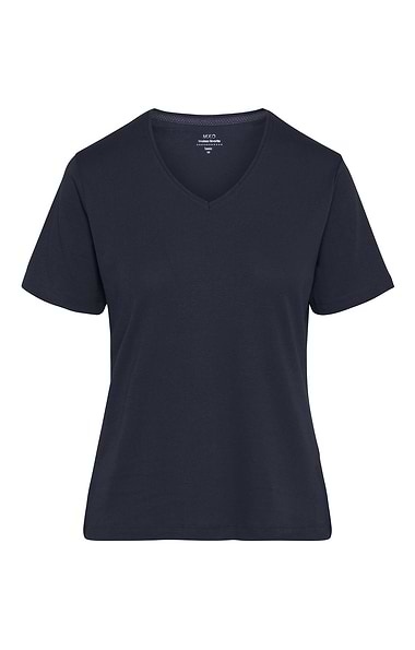 Ladies Plain V Neck Short Sleeved Tee