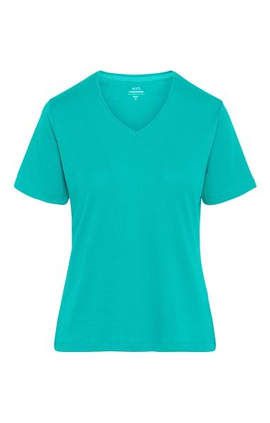 Ladies Plain V Neck Short Sleeved Tee