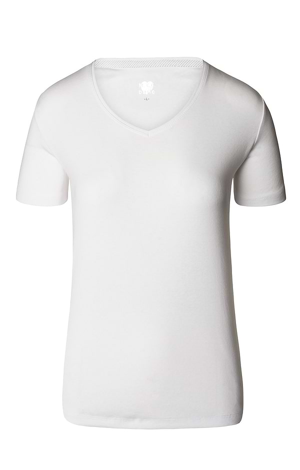 Ladies Plain V Neck Short Sleeved Tee