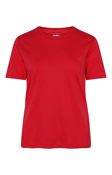 Ladies Plain Short Sleeve Crew Neck