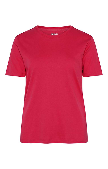 Ladies Plain Short Sleeve Crew Neck