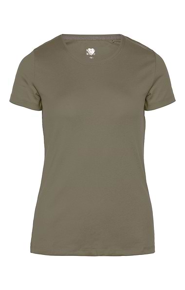 Ladies Plain Short Sleeve Crew Neck