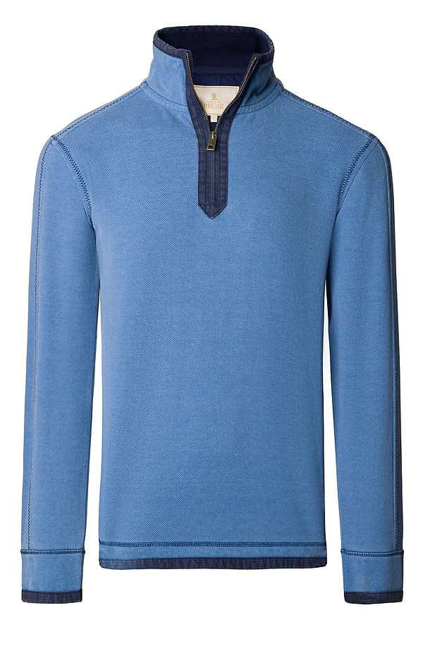 Men's Vintage T-Zip Rugby Shirt