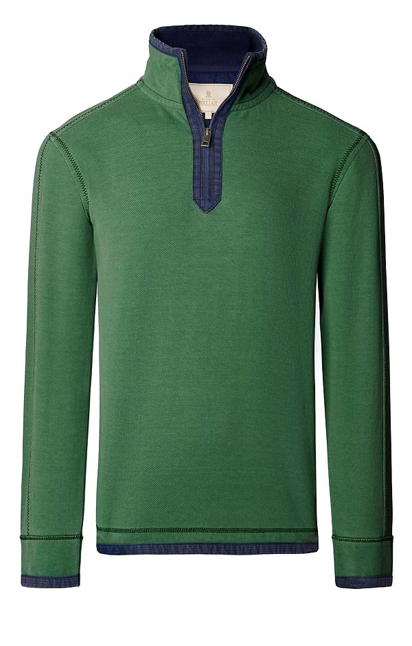 Men's Vintage T-Zip Rugby Shirt