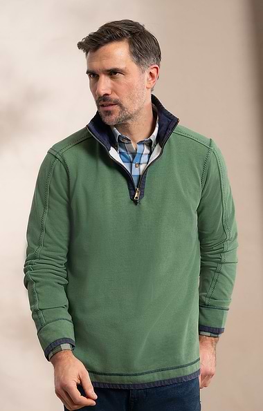 Men's Vintage T-Zip Rugby Shirt
