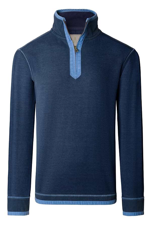 Men's Vintage T-Zip Rugby Shirt