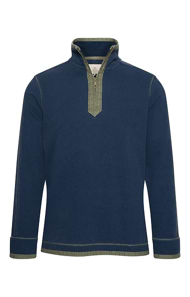 Men's Vintage T-Zip Rugby Shirt