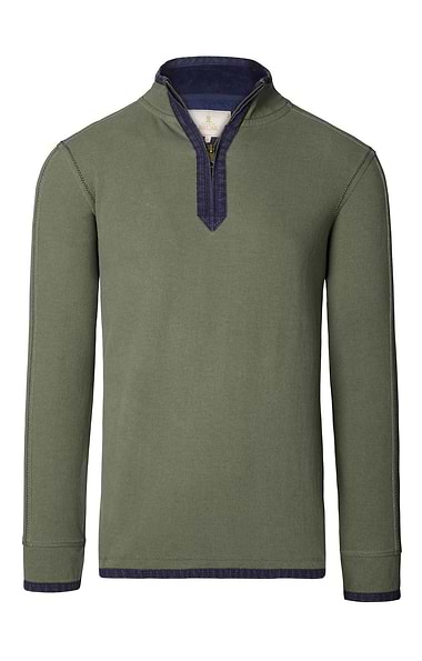 Men's Vintage T-Zip Rugby Shirt