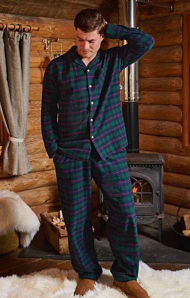 Men's Brushed Cotton Flannel Pyjamas