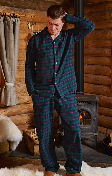 Men's Brushed Cotton Flannel Pyjamas