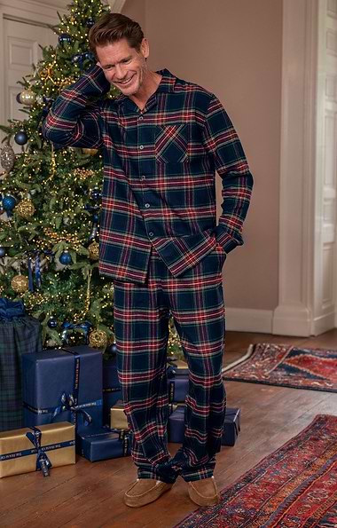 Men's Brushed Cotton Flannel Pyjamas