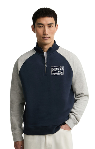 Men's Barbour International Steve McQueen 1/2 Zip Jumper