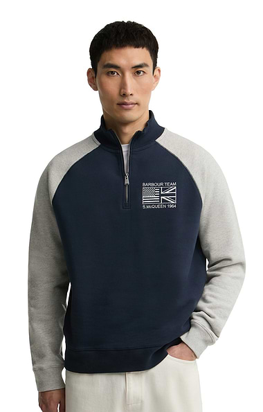 Men's Barbour International Steve McQueen 1/2 Zip Jumper