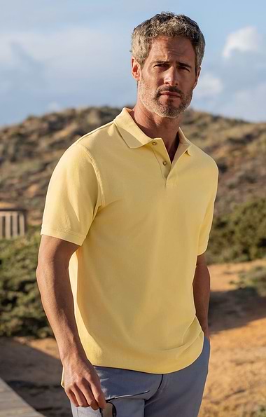 Men's Vintage Sulphur Washed Polo Shirt