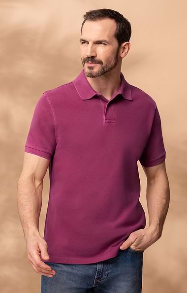 Men's Vintage Sulphur Washed Polo Shirt