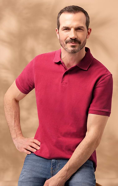 Men's Vintage Sulphur Washed Polo Shirt