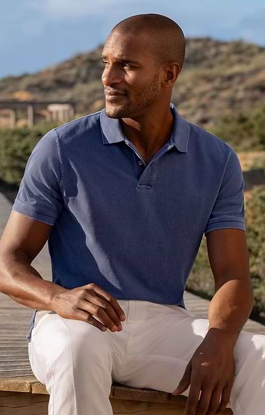 Men's Vintage Sulphur Washed Polo Shirt