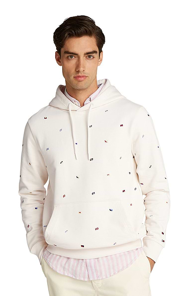 Men's Tommy Hilfiger All-Over-Print Flags Hoodie