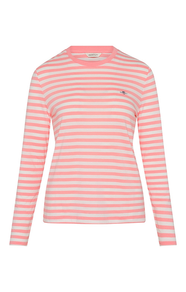 Ladies Gant Striped Long Sleeved T-Shirt