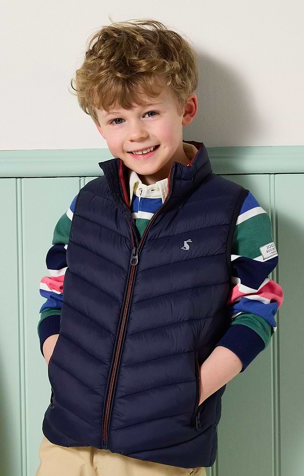 Boys Joules Crofton Showerproof Quilted Gilet