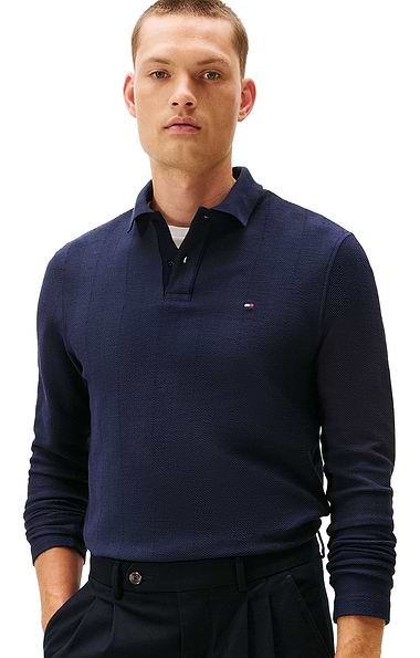 Men's Tommy Hilfiger Long Sleeve Herringbone Polo