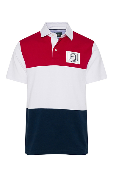 Men's Hackett London Heritage H Rugby Short Sleeve Polo