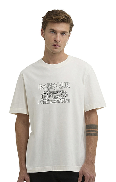 Men's Barbour International Cowl Motorbike Graphic T-Shirt
