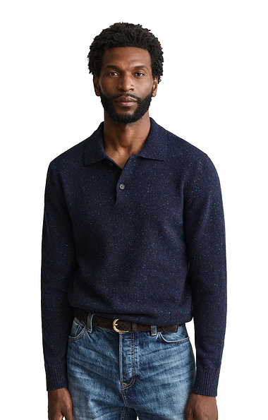 Men's Gant Wool Blend Nepps Polo Sweater